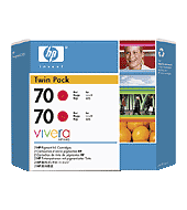 HP No.70 Ink Cartridge Red 130ml x 2