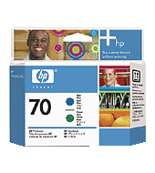 HP No.70 Printhead Blue & Green