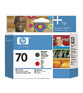 HP No.70 Printhead Black & Red