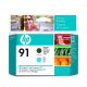 HP No.91 Printhead Matt Black & Cyan