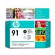 HP No.91 Printhead Photo Black & Light Grey
