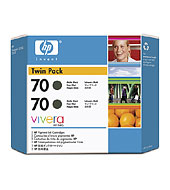 HP No.70 Ink Cartridge Matte Black 130ml x 2
