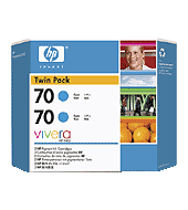 HP No.70 Ink Cartridge Cyan 130ml x 2