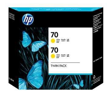 HP No.70 Ink Cartridge Yellow 130ml x 2