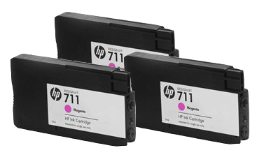 HP 711 CZ135A Magenta cartridge  29ml 3-pack T120 T520 T125 T130 T525 T530