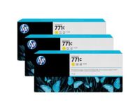 HP No.771 Ink Cartridge Yellow - 3 Ink Multipack - 775ml (B6Y34A Replacment for CR253A)